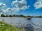 People on boat on dutch river