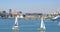 People Boat Ride In Marina Real Juan Carlos Port Of Valencia City