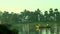 People on a boat, the young fishermen is floating on the lake.