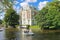 People boating on the canals in Amsterdam.