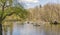 People boating in The lake at Central Park on nice weather day in New York