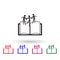 People on the book multi color icon. Simple glyph, flat vector of library icons for ui and ux, website or mobile application