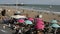 People on Brighton Beach. England