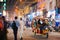 People are busy with daily activities on famous Main Bazaar Road on November 2, 2016 in Delhi