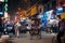 People are busy with daily activities on famous Main Bazaar Road on November 2, 2016 in Delhi