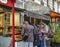 People buying baguette at downtown Paris