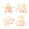 People of Canada gradient linear vector icons set