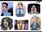 people caricatures or portraits cartoon illustrations set