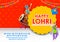 people celebrate and dancing bhangra for Happy Lohri holiday background for Punjabi festival India