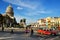 People in the center of Havana with the Capitolio as background