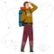 People character Travelers Adventure vector illustration