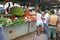 People at city vegetable market