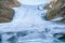 People climbing the Steindalsbreen Glacier in North Norway