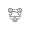 People cloud computing line icon