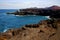 People coastline stone volcanic spain water in lanzarote