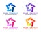 People company abstract business logo, Social media, internet, people connect logo type idea. network integrate team work logo