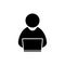 People with computer, person with laptop icon. One of set web icons