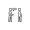 People conversation line icon