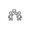 People conversation line icon