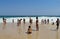 People at Copacabana beach