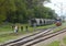 People cross the railroad tracks in the wrong place at the Podlipki-Dacha station of the Yaroslavl direction of the Moscow railway