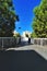 People crossing a pedestrian bridge in Elche