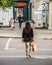 People crossing the road