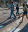 People crossing road Porto Portugal