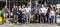 People crossing a street at a pedestrian crossing in New York