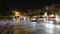 People crossing street on zebra near Cascade, evening rush hour time-lapse