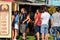 People Crowd Buying Street Food At Local Fast Food Vendors