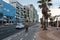 People cycle, jog and relax in the Charles Clore seafront park, Tel Aviv, Israel