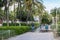 People cycling on South Beach Boardwalk, Miami, Florida