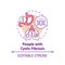 People with cystic fibrosis concept icon