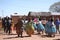 People dance at Fiesta in countryside of Bolivia, Andes