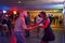 People dancing country music in the Broken Spoke dance hall in Austin, Texas