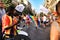 People dancing and having a good time in the Gay Pride Parade in Alicante