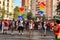 People dancing and having a good time in the Gay Pride Parade in Alicante