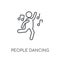 People Dancing icon linear icon. Modern outline People Dancing l