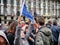 People during the demonstration in favour of the construction of the European railway TAV Turin-Lyon