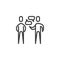 People dialogue line icon