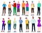 People of Different Ages, Professions Set Vector