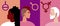 People of different gender, non-binary person, flat vector stock illustration with adults and old people as transgender, agender