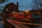 People dining at restaurant in Castlefield district