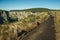 People on dirt pathway at the Itaimbezinho Canyon