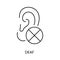 People with disabilities, hearing problems line icon vector