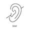 People with disabilities, hearing problems line icon vector