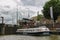 People on the dock landing on river cruise ships, Amsterdam, Net