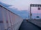 People doing physical activity on the pedestrian lane on Montreal`s new Champlain Bridge