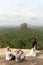 People doing prewedding photo at Pidurangala Rock, Sigiriya as t